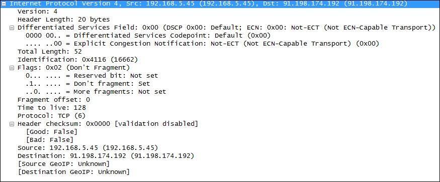 IPv4 Header CCNA   Example Ip Header 