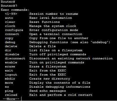 ios list of commands