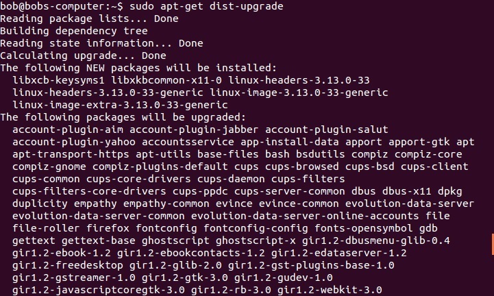 linux apt-get dist-upgrade