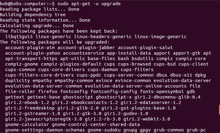 linux apt-get upgrade befehl