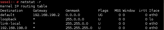 linux netstat routingtabelle