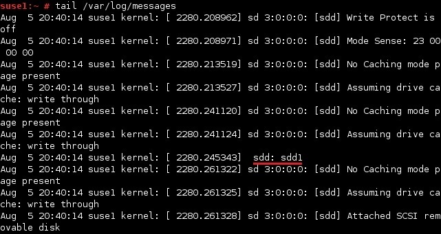 linux var log messages usb