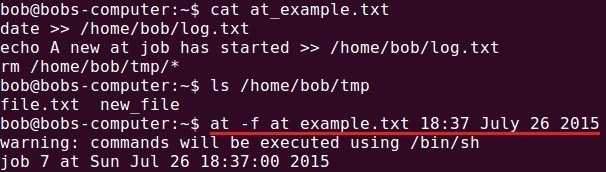 Команда at linux at