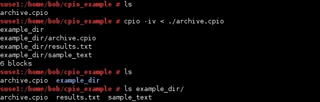 linux cpio extract archive