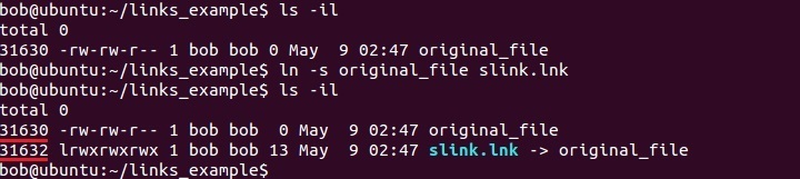 linux soft link example