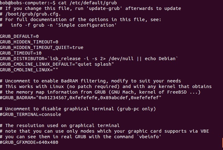 Grub как запустить linux