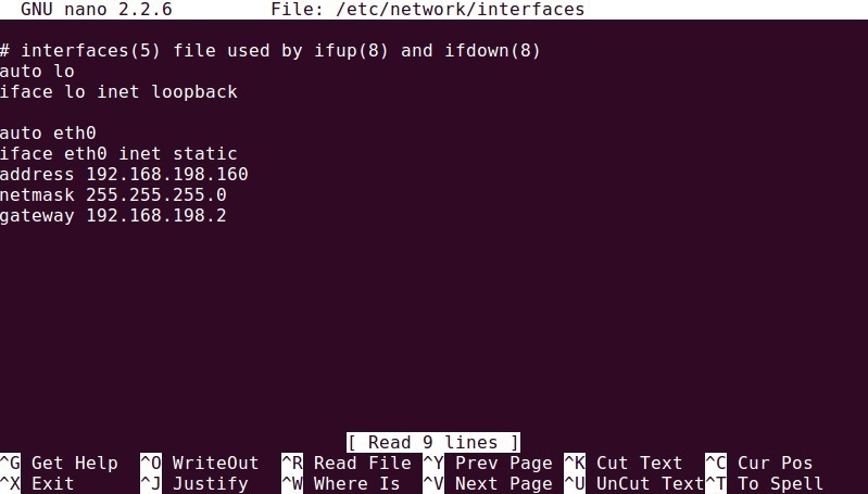 linux assign static ip to eth0