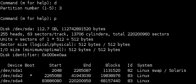 Fdisk Linux Swap