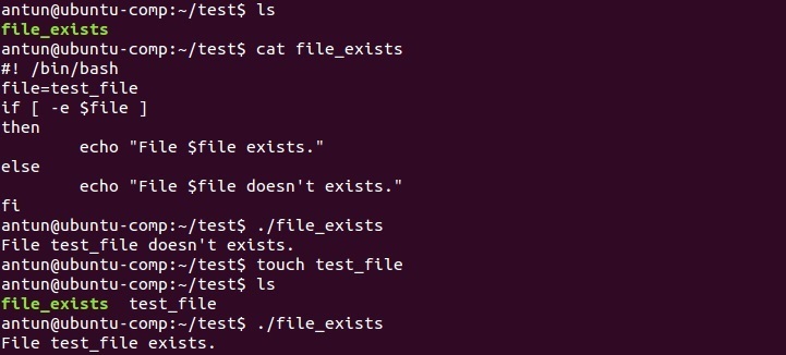 linux file exists example