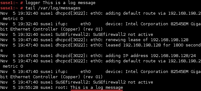 linux logger command