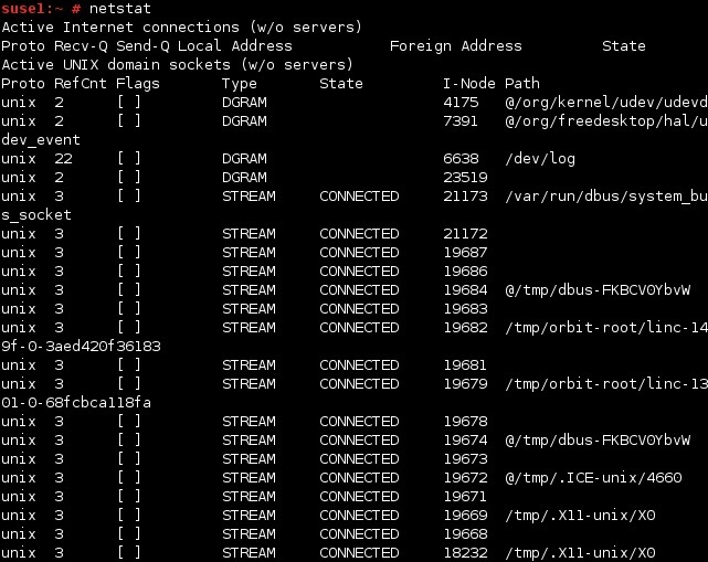 linux netstat command