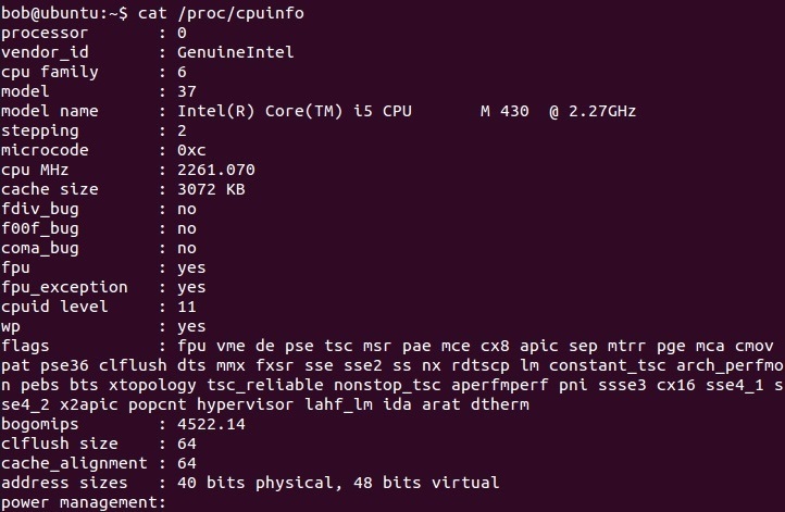 linux proc cpuinfo