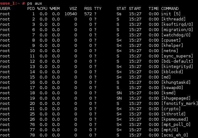 List All Running Processes Linux