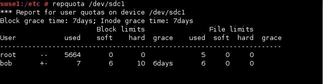 Disk Quota Reporting Linux