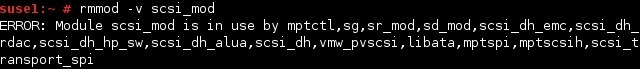 linux rmmod command module used