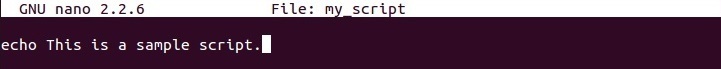 linux sample shell script