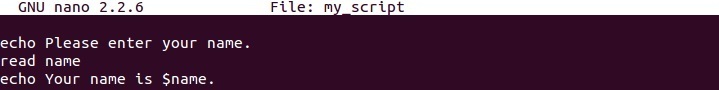 linux read method in a shell script