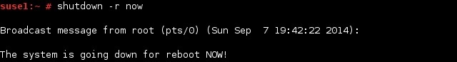 linux shutdown command reboot