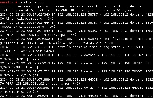 linux tcpdump timestamp