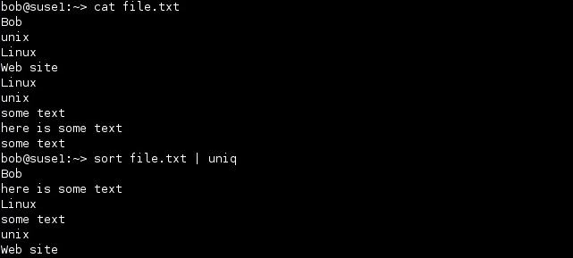 linux uniq command