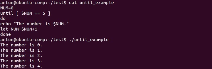 linux until loop