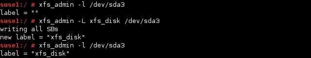 linux xfs_admin command