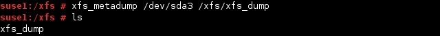 linux xfs_metadump command