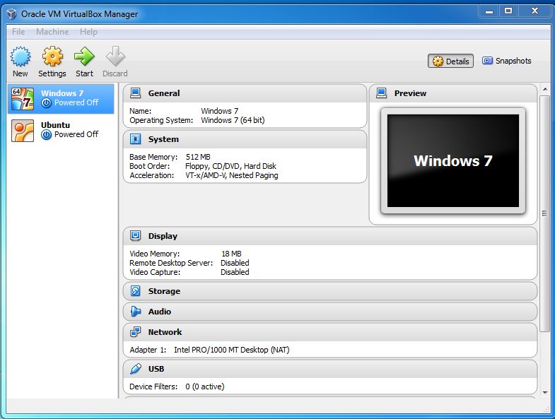 oracle vm virtualbox manager