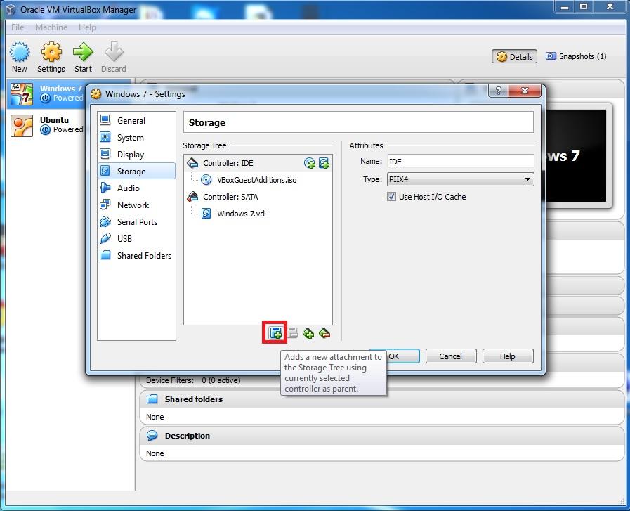 how to use virtualbox select start up disk