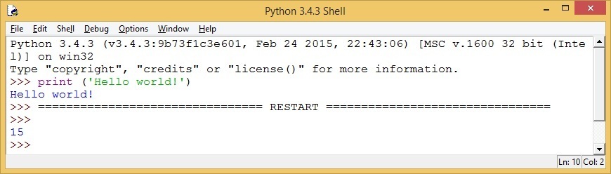 run python code idle shell