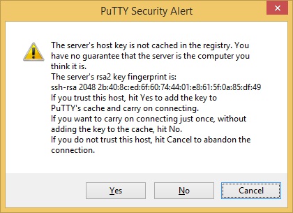 putty security alert