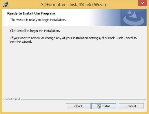 sd formatter install install