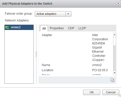 add physical network adapter