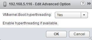 enable hyperthreading