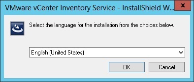 vcenter inventory service installation language