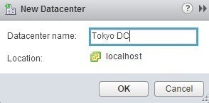 vcenter server create datacenter name
