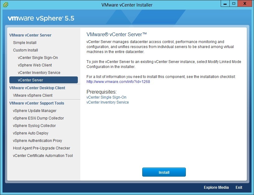 vmware vcenter install