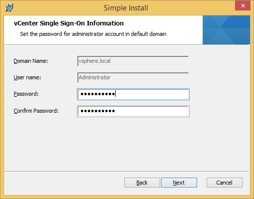 vmware vcenter installation