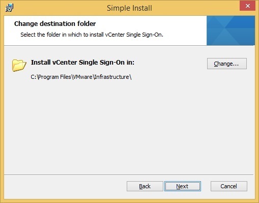 vcenter server simple install location