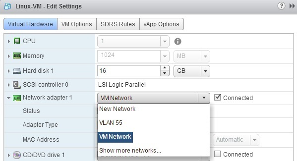 vmware 6.0 create vlan group standard switch