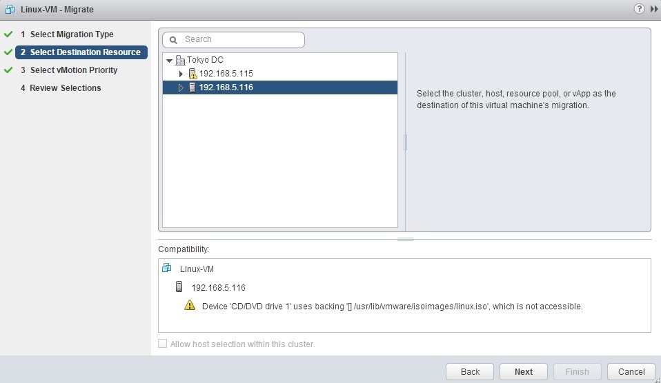 vmware esxi 6.7 turn off storage vmotion