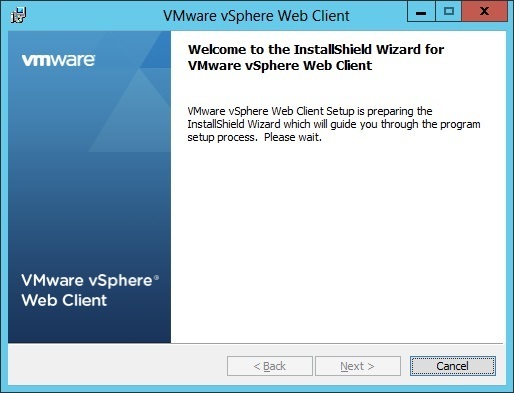 vsphere web client custom installation welcome
