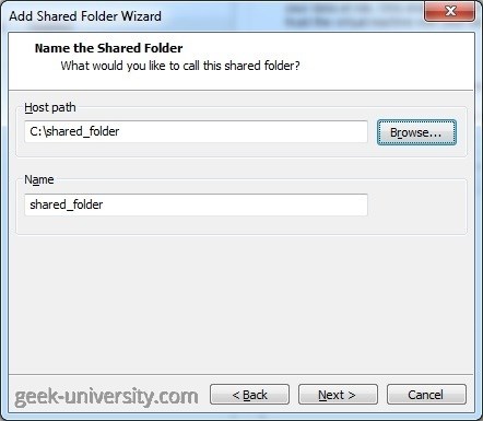 add shared folder path