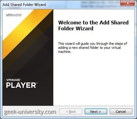 add shared folder wizard