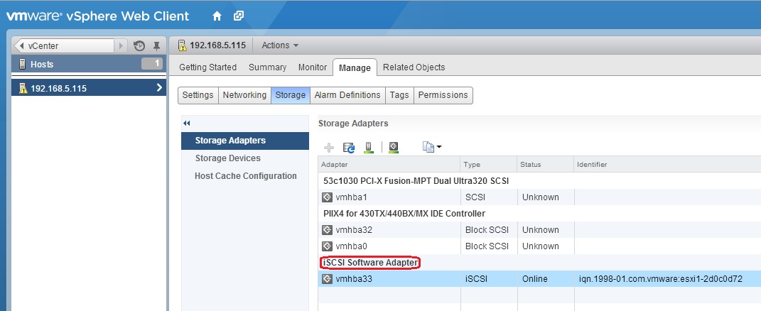 setup iscsi vmware esxi 6.7