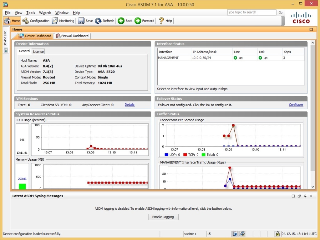 Cisco ASDM GUI CCNA Security