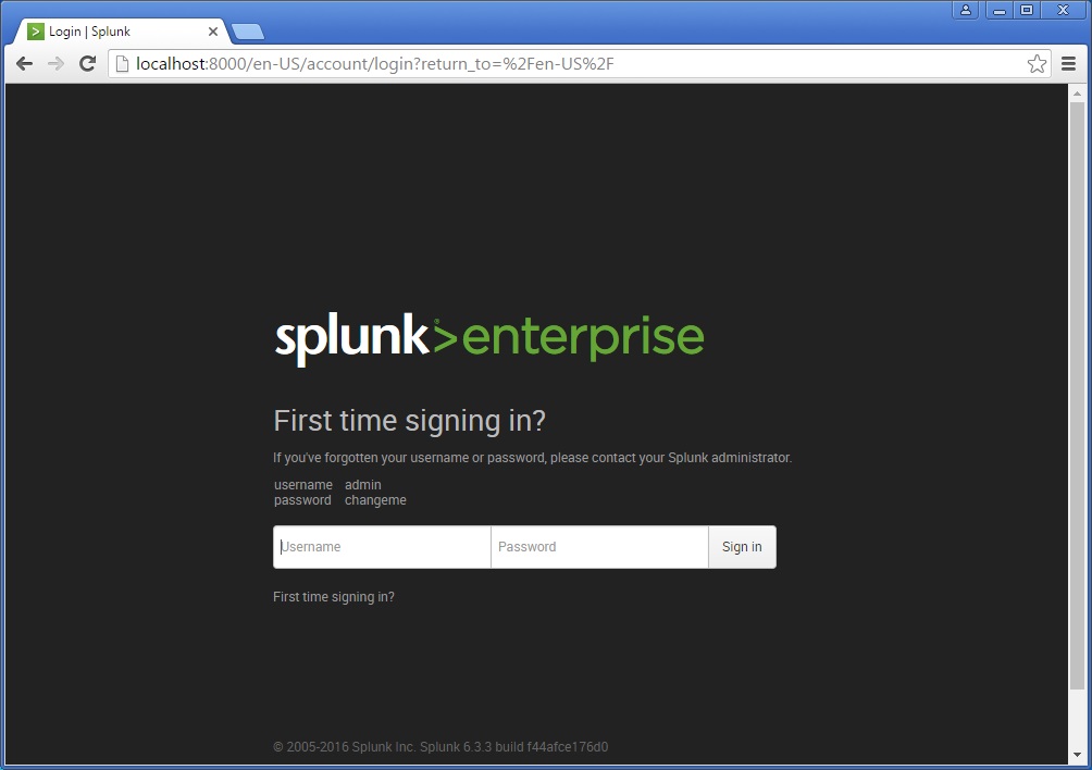 splunk login banner with links