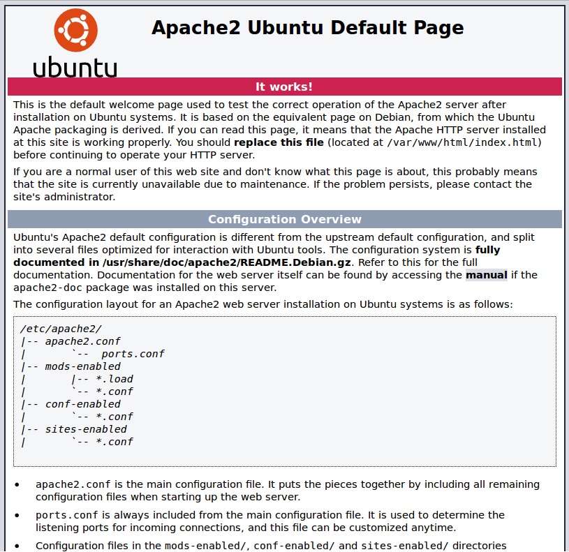 apache ubuntu default page