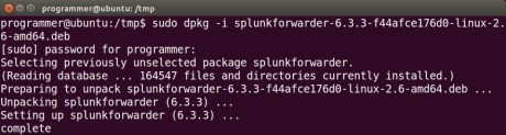 splunk forwarder install