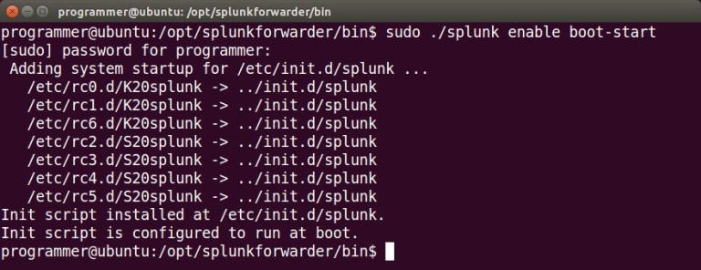 Splunk forwarder настройка linux